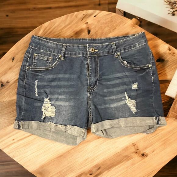 Unknown Pants - Women's Stretchy Soft Jeans Distressed Look Size XL